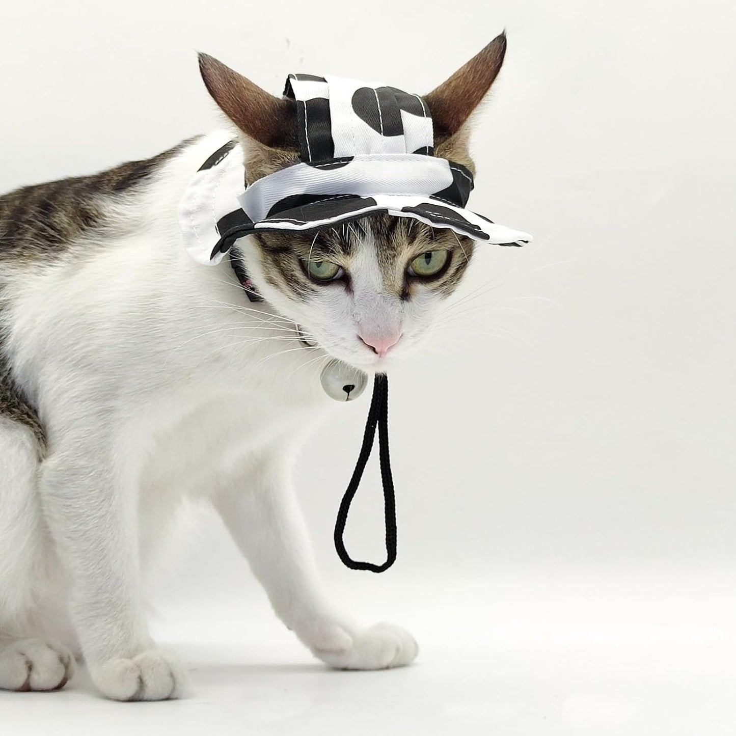 Adjustable Pet Sun Hat – Exposed-Ear Fisherman Cap with Rope Buckle for Puppies, Cats, and Small Dogs