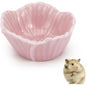 Small Ceramic Pet Hamster Bowl, Easy to Clean Anti Flipping Hamsters Food and Water Bowl, Small Animal Bowls for Dwarf Hamster, Parrots