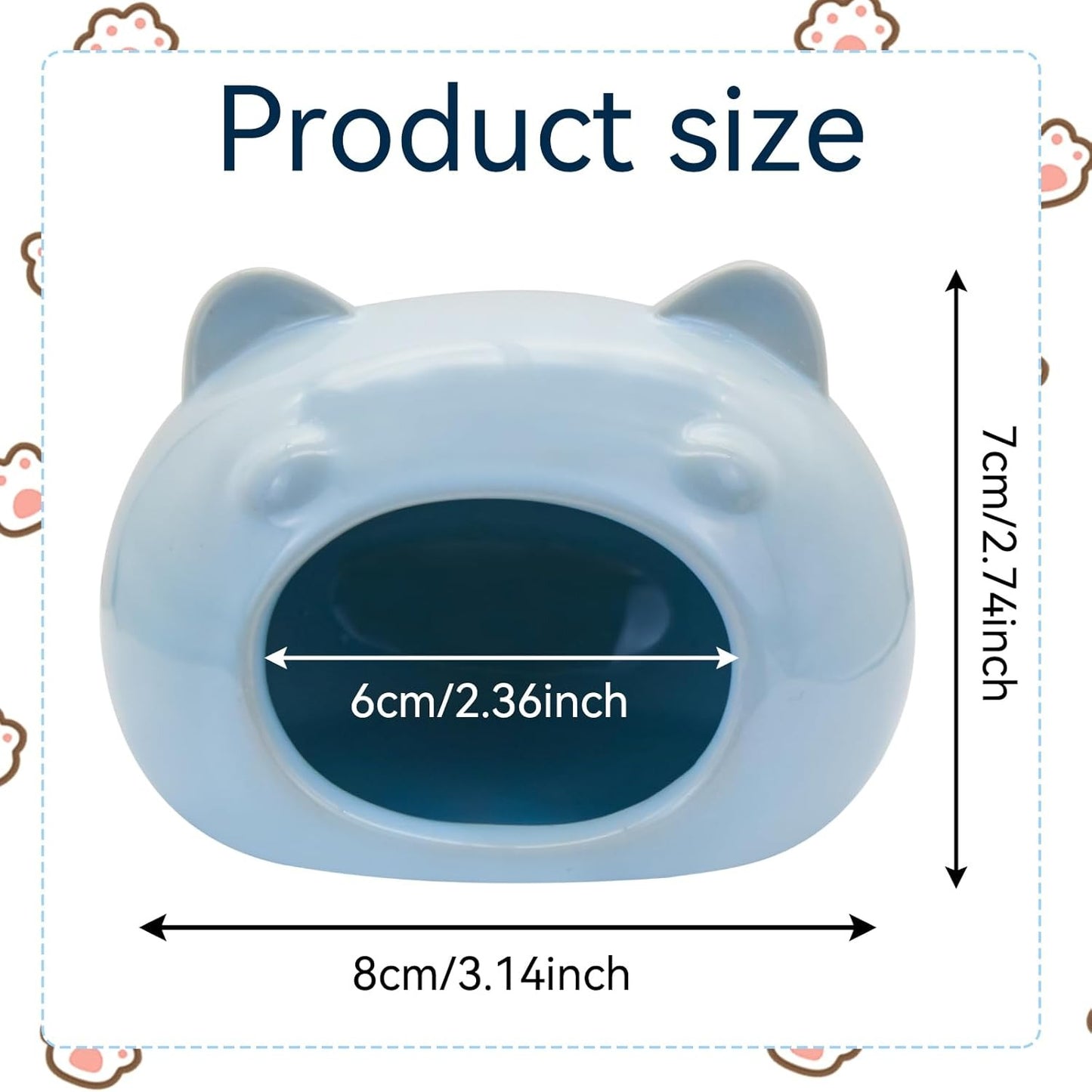 Mini Ceramic Hamster House – Adorable Bear-Shaped Cooling Cave for Dwarf Hamsters, Mice, and Small Pets