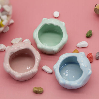 Mini Ceramic Pet Bowl – Anti-Tip, Easy-to-Clean Food & Water Dish for Hamsters, Rabbits, Hedgehogs, Guinea Pigs, and Small Birds