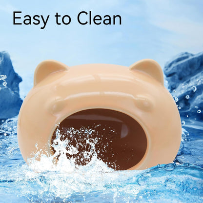 Mini Ceramic Hamster House – Adorable Bear-Shaped Cooling Cave for Dwarf Hamsters, Mice, and Small Pets