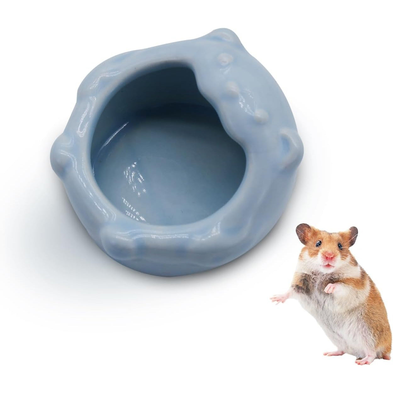 Mini Ceramic Pet Bowl – Anti-Tip, Easy-to-Clean Food & Water Dish for Hamsters, Rabbits, Hedgehogs, Guinea Pigs, and Small Birds