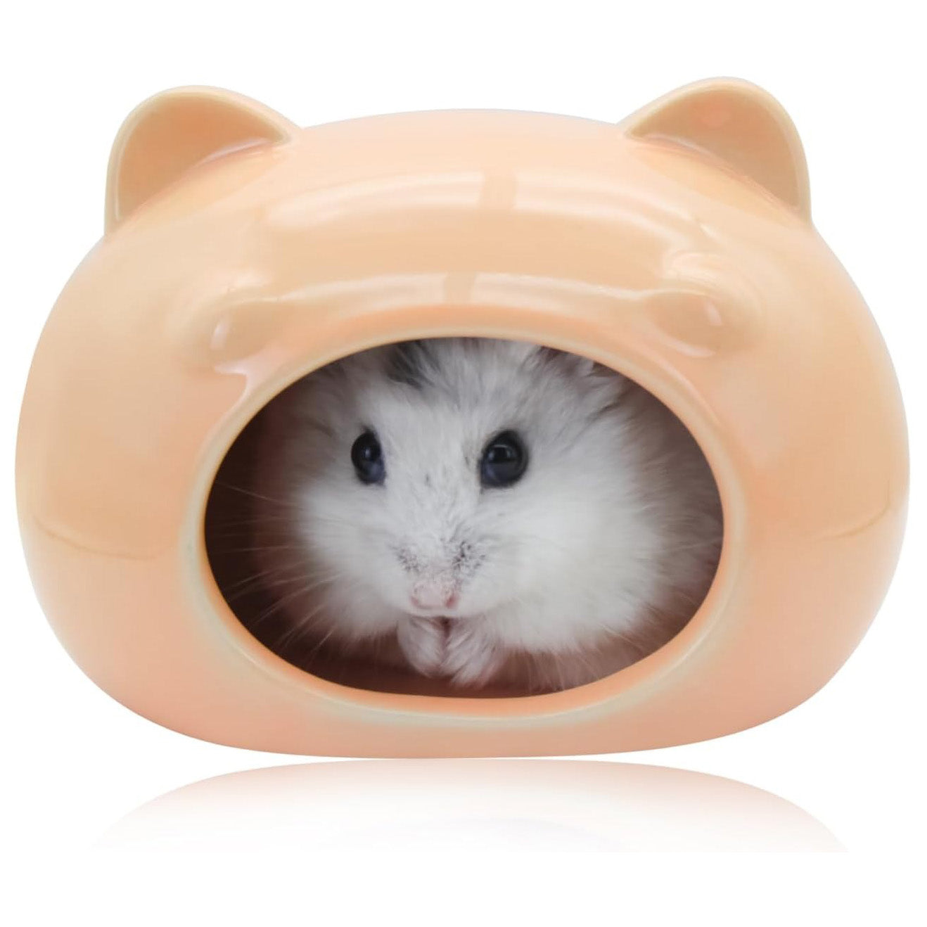 Mini Ceramic Hamster House – Adorable Bear-Shaped Cooling Cave for Dwarf Hamsters, Mice, and Small Pets