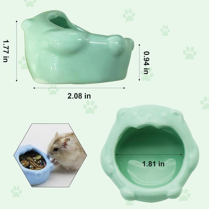 Mini Ceramic Pet Bowl – Anti-Tip, Easy-to-Clean Food & Water Dish for Hamsters, Rabbits, Hedgehogs, Guinea Pigs, and Small Birds
