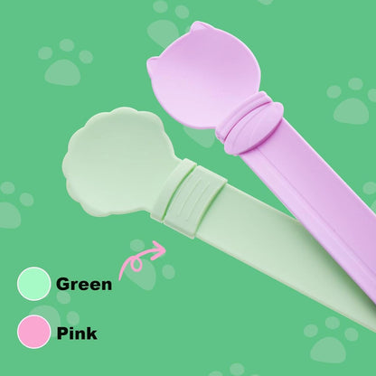 Cat Treat Feeding Spoon – Cute, Easy-Clean Lickable Treat Spoon with Hanging Hole, Multifunctional Pet Food Scoop for Mess-Free Feeding