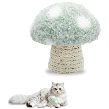 Catnip Plush Toys – Adorable Mushroom-Shaped Cat Toy for Adult Indoor Cats, Built-In Sound Stone Chew Toy for Dental Cleaning, Interactive Play for Boredom Relief