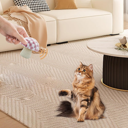 Catnip Plush Toys – Adorable Mushroom-Shaped Cat Toy for Adult Indoor Cats, Built-In Sound Stone Chew Toy for Dental Cleaning, Interactive Play for Boredom Relief