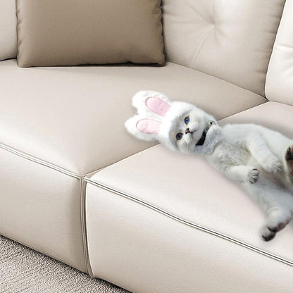 Adorable Cat Costume – Soft, Adjustable Bunny Ears Hat for Cats, Puppies, and Small Pets, Cute Warm Headwear for Photos, Dress-Up, and Performances