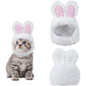 Adorable Cat Costume – Soft, Adjustable Bunny Ears Hat for Cats, Puppies, and Small Pets, Cute Warm Headwear for Photos, Dress-Up, and Performances