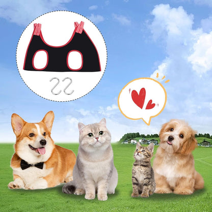 Dog Grooming Hammock Harness – Pet Grooming Sling with 2 S-Hooks, Comfortable Support Harness for Small & Medium Dogs and Cats, Ideal for Nail Trimming, Bathing, and Teeth Cleaning